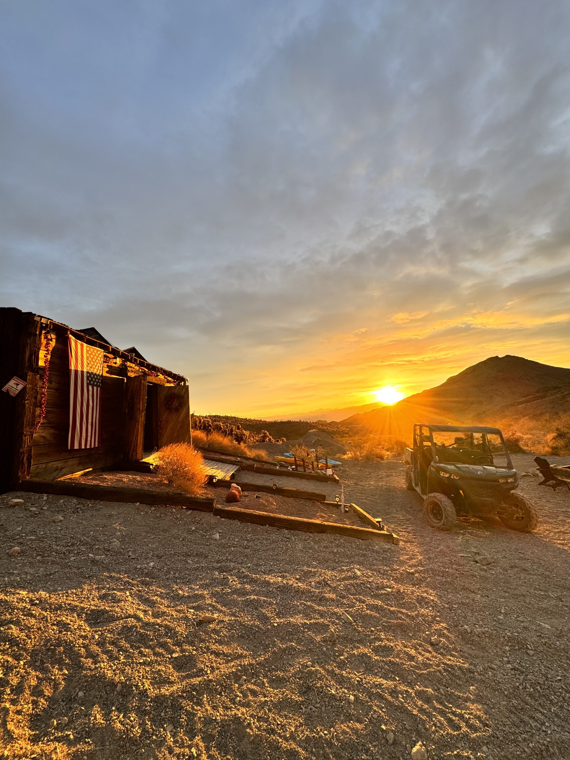The hut at Vegas glamping