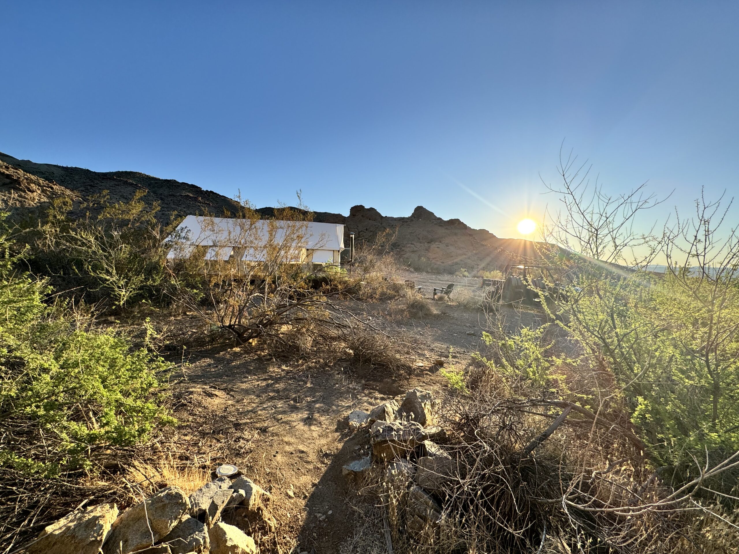 Views of the king suite safari tent