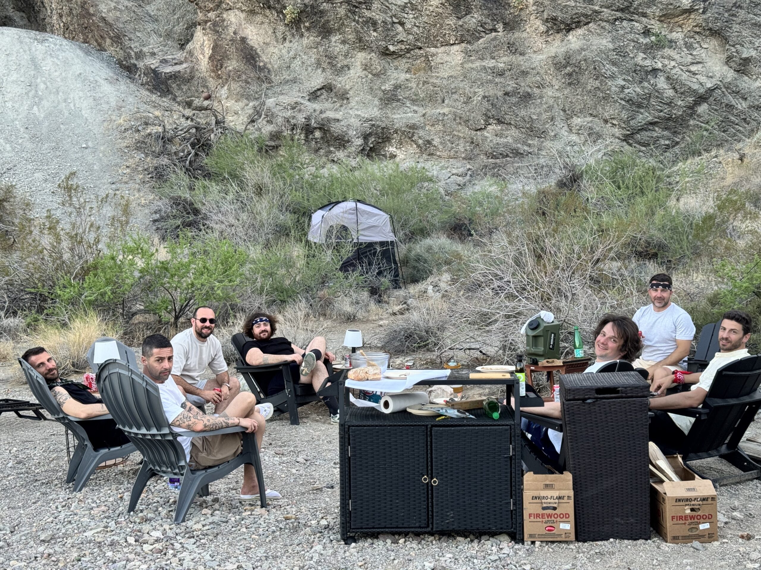 Bachelor party at Vegas glamping