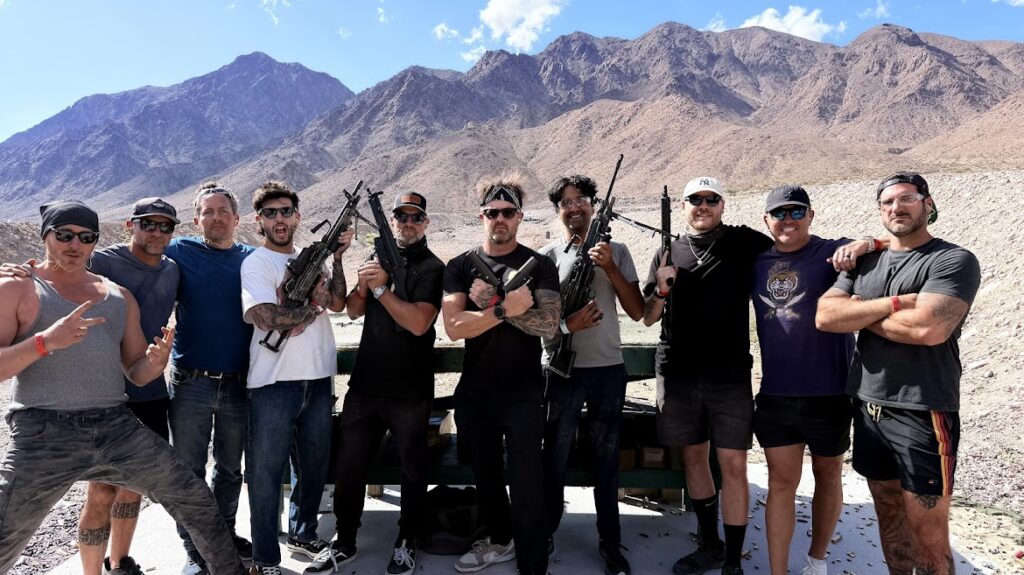 A shooting experience is available at Vegas Glamping buyout