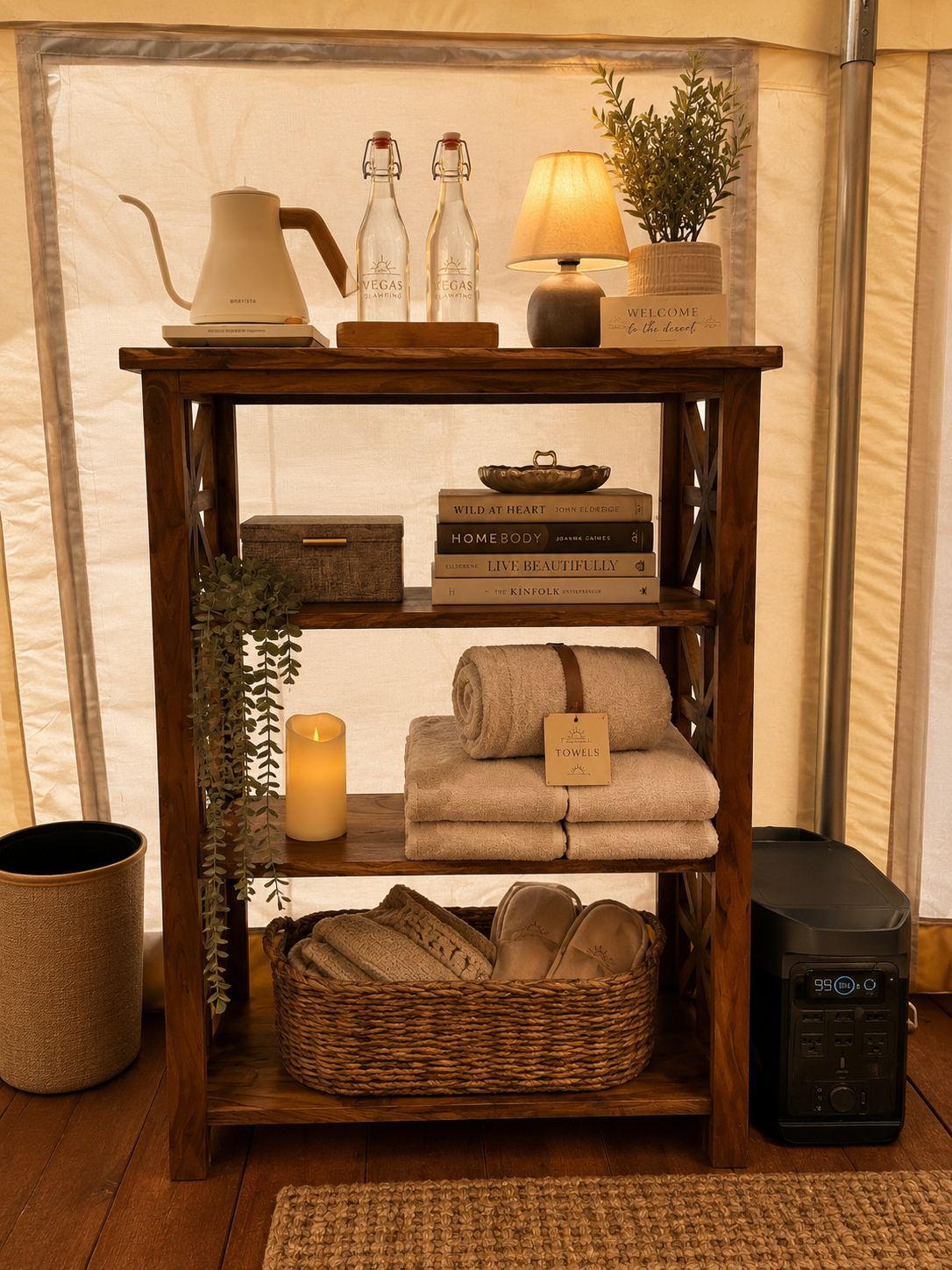 Enjoy premium coffee service in these luxury Safari tents near Las Vegas