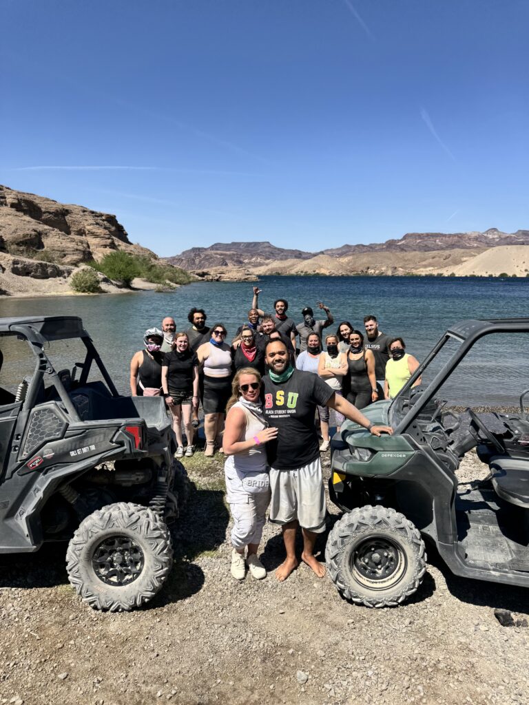 A group of people going off-Roading to Colorado River